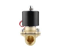 1pc Brass Electric Solenoid Valve 12V-380V - Normally Closed for Water, Oil, and Gas - 1/8", 1/4", 3/8" Pipe Sizes(220vac 1/4In)