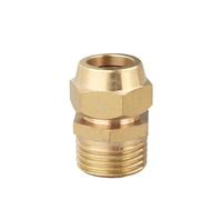 1PC Brass Flaring Directly Connector 1/8" 1/4" 3/8" Male Thread Fitting Copper Expansion Flared Connector(PC12-1I2) Brass Hose