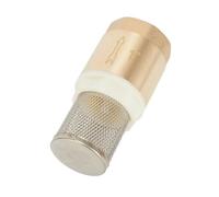 1pc Brass Foot Valve DN25 1'' with Check Valve and Stainless Steel Debris Basket for Water Pumping Systems