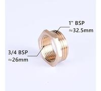 1pc Brass Hex Bushing Reducer Pipe Fitting 1/8 1/4 3/8 1/2 3/4 F to M Threaded Reducing Copper Water Gas Adapter Coupler Connector(12)