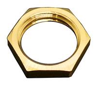 1PC Brass Hex Lock Nuts Pipe Fitting Flange Nut - BSP Female Thread Hexagonal Shank Cap for 1/8" to 1" Connections(3/8" Nut)