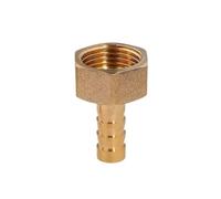 1pc Brass Hose Barb Connector in Pagoda Design, BSP Threaded Brass Pipe Fitting Stable Performance(Female Straight,19MM*1/2INCH)