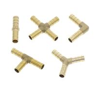 1pc Brass Pipe Fitting 3 4 Way T Y Straight Elbow Hose 6 8 10 12 14 16 19mm Copper Barbed Connector Joint Coupler (T,14mm)
