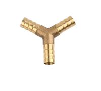 1PC Brass Pipe Fitting Tee T Type 3 Way Connector Adapter 4/5/6/8/10/12/16/19mm Hose Barb Pagoda Water Tube Fittings Joint(Y 3 Way,5mm Barb)