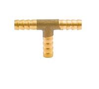 1PC Brass Pipe Fitting Tee T Type 3 Way Connector Adapter 4/5/6/8/10/12/16/19mm Hose Barb Pagoda Water Tube Fittings Joint(T 3 Way,6mm Barb)