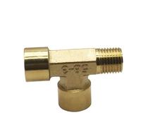 1pc Brass Pipe Fittings BSP Male Female Thread Straight Elbow 3-Way 4-Way Plug Nut Gasket, Brass Adapter Coupler Connector(Tee-FFM,3/4")