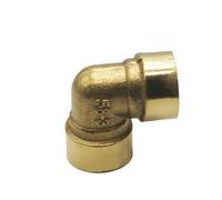 1pc Brass Pipe Fittings BSP Male Female Thread Straight Elbow 3-Way 4-Way Plug Nut Gasket, Brass Adapter Coupler Connector(Elbow-FF,3/8")