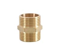 1PC Brass Pipe Hex Nipple Fitting 1/8" 1/4" 3/8" 1/2" 3/4" 1" BSP Male Thread Quick Adapter Coupler Connector for Water Gas Air Oil(1l2 to 1l2)