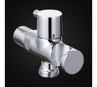 1PC Brass Plated Angle Valve Water Pipe Switch and Cold Water Stop Valve with Shower Head Shower Bracket Thread G1/2'