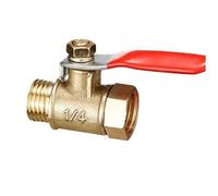 1pc Brass Small Ball Valve 1/8" 1/4'' 3/8'' 1/2'' Female/Male Thread Brass Valve Connector Joint Copper Pipe Fitting(B)