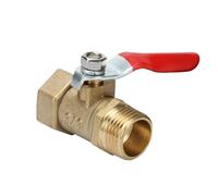 1pc Brass Small Ball Valve Female/Male Thread Brass Valve Connector Joint Copper Pipe Fitting Coupler Adapter(2)