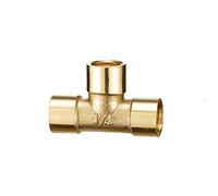 1PC Brass Splicer Pipe Fitting T Shape 3 Way Hose Barb 1/8 1/4 3/8 1/2" Copper Barbed Connector Joint Air Water Oil Coupler Adapter(Positive 1-4)
