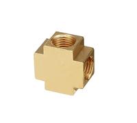 1PC Brass Splicer Pipe Fitting T Shape 3 Way Hose Barb 1/8 1/4 3/8 1/2" Copper Barbed Connector Joint Air Water Oil Coupler Adapter(4 Way 1-4)