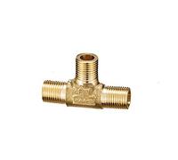 1PC Brass Splicer Pipe Fitting T Shape 3 Way Hose Barb 1/8 1/4 3/8 1/2" Copper Barbed Connector Joint Air Water Oil Coupler Adapter(Outside 1-2)