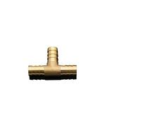1pc Brass Splicer Pipe Fitting T Shape Tee Hose Barb 4 6 8 10 12 16mm Copper Barbed Connector Joint Air Water Oil Coupler Adapter(OD 12mm)