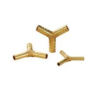 1pc Brass Splicer Pipe Fitting Y Shape 3 Way Hose 4mm-16mm Copper Barbed Connector Joint Coupler Pneumatic(OD 12mm) Plumbing Fittings