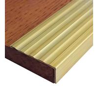 1PC Brass Stair Nosing Edge Trim - Anti-Slip Step Protector Strip for Wood and Tile Stairs - Corner Threshold Cover for(48x18mm)