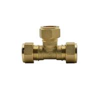 1pc Brass Tee 3 Way Commpression Fitting Union Connector Fit Tube OD 16mm