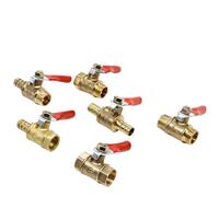 1pc Brass Water Air Gas Fuel Line Shutoff Ball Valve Pipe Fittings Pneumatic Connector Controller Handle 6-12MM Hose(1l2 M to M)