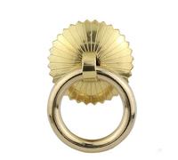 1pc Bronze Cabinet Drawer Knobs Dresser Cupboard Wardrobe Furniture Pulls Ring Handle Box Door Knocker(Brass-5CM)