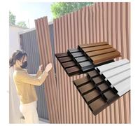 1PC Brown Outdoor Fence Panel - Wood Plastic Composite Privacy Screening for Garden Patio Terrace & Backyard - Decorative Slatted Wall Grille (22x130 cm)