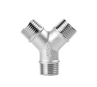 1pc BSP Male+Female Threaded 3 4 5 Way Tee Y Pipe Fitting 1/4" 3/8” 1/2" 3/4" 1" 2" Threaded SS304 Stainless Steel Multifunction(3l4 BSP)