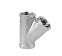 1pc BSP Male+Female Threaded 3 4 5 Way Tee Y X Pipe Fitting 1/4" 3/8” 1/2" 3/4" 1" 2" Threaded SS304 Stainless Steel Multifunction(3l8 BSP)