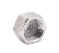 1pc BSP NPT Metric Female Thread 304 Stainless Steel Hex Head End Cap Plug, Pipe Fitting Adapter Connector(BSPP1.2)