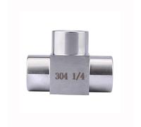 1pc BSP NPT Metric Male Female Thread 304 Stainless Steel Tee Type 3 Way High Pressure Pipe Fitting Adapter Coupling(Female Thread,M18x1.5)