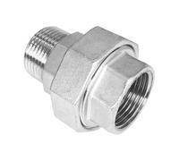 1pc BSP Plumbing Socket Fitting, SS304 Female/Male Thread Reliable Pipe Adapter 1/4 3/8 1/2inch(F-M,1/4inch)