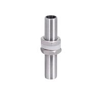 1pc BSP Stainless Full Thread Bulkhead Lock Pipe Fitting Water Tank Aquarium(75mm,3/4")