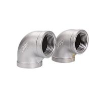 1pc BSPT 1/8" 1/4" 3/8" 1/2" 3/4" Stainless Steel SS304 Female x Female Fuel Street 90 Elbow Threaded Pipe Fittings(90 Eblow F to F G1.5)