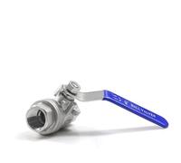 1PC BSPT Female Stainless Steel SS304 2P Full Port Ball Valve with Handle Thread Manual(3/8 Inch)