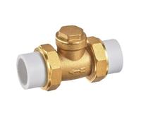 1pc BSPT Female Thread Brass Swing Check Valve Double Movable Joints One Way Non-Return Valve Prevent Water Backflow(50mm)