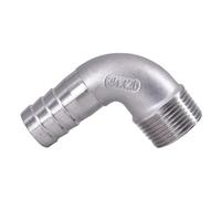 1pc BSPT Male Hose Barb Elbow 90 Deg 304 Stainless Steel Pipe Fitting Connector(38mm,1-1/2")