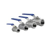 1pc BSPT SS304/316L Stainless Steel One Piece Pipe Female Threaded Sanitary ON-Off Straight Ball Valve 1/4" 3/4" 1" 1-1/4" 1-1/2 "(1",SS316L)