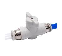 1pc BUC 4mm 6mm 8mm 10mm 12mm Black Pneumatic Push in Quick Joint Connector Hand Valve to Turn Switch Manual Ball Current Limiting(BUC-10-W)