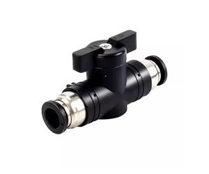 1pc BUC 4mm 6mm 8mm 10mm 12mm Black Pneumatic Push in Quick Joint Connector Hand Valve to Turn Switch Manual Ball Current Limiting(BUC-4)