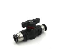 1pc BUC4/6/8/10/12MM PU Air Pipe Black Pneumatic Push in Quick Connector Hand Valve to Turn Switch CZYC(BUC-8)