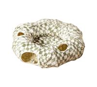 1PC Ca-t Tunnel Kitten Bed, Cats Beds Tunnels For Indoor, Round Foldable Ca-t Tunnel,Multifunctional Foldable Interactive Toy,with 1 Hanging Scratchin-g Balls, For Kittens Rabbits