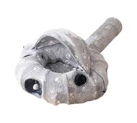 1PC Ca-t Tunnel Kitten Bed, Cats Beds Tunnels For Indoor, Round Foldable Ca-t Tunnel,Multifunctional Foldable Interactive Toy,with 1 Hanging Scratchin-g Balls, For Kittens Rabbits