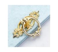 1pc Cabinet Retro Handle Door Antique Alloy Handle Drawer Pull Ring Wood Case Hanging Ring for Home Furniture DIY Decoraction(Gold)
