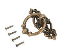 1pc Cabinet Retro Handle Door Antique Alloy Handle Drawer Pull Ring Wood Case Hanging Ring for Home Furniture DIY Decoraction(Green Bronze)