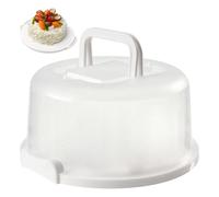 1PC Cake Carrier with Lid and Handle 8.27x9.84x5.12" Portable Cake Carrier with Transparent Lid Washable Reusable Round Container for Cupcake, Pie, Dessert