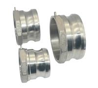 1pc Camlock Groove Fitting Type A 304 Stainless Steel Quick Connector Coupling 1/2" 3/4" 1" 1-1/4" 1-1/2" 2" 2-1/2" 3" 4"(1-1/2") Brass Hose