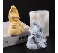 1Pc Candle Mold, Mermaid Silicone Mold, Soap Making Moulds, Epoxy Resin Mold, 3D Pillar Bubble Silicone Candle Mould, Reusable, for Handmade Gift, Craft DIY, Party Decoration, Candle Making