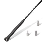 1PC Car Aerial Antenna Replacement - Universal AM/FM/DAB Radio Mast - 23cm Short Roof Rod Antenna with M4 M5 M6 Screws - Fits Hatchbacks, Trucks, Saloons (Black)