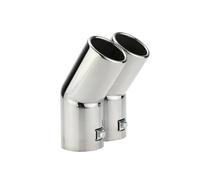 1pc Car Exhaust Tail Pipe Dual Pipes Exhaust Tailpipes Muffler Tips For VW For Golf 4 For Bora For Jetta 1998-2004 QAQMHVCVB