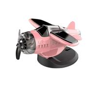 1Pc Car Ornament Solar-Powered 360° Rotary Aircraft, Creative Auto Interior Decor for Center Console, Airplane Decorative Accessory