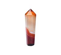 1PC Carnelian Hexagonal Column Sardonyx Crystal Point Red Agate Tower Home Decoration Ornaments